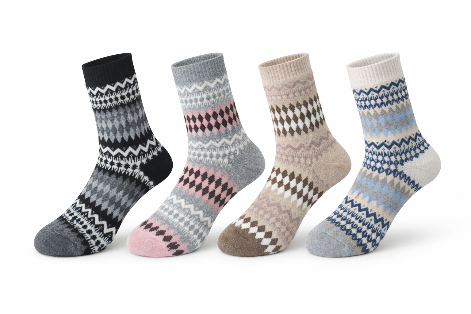 Alpaca-wollen sokken (Maat 36-41) - Dames - 3 Paar - Thermo - Random Mix - Thermo sokken - Ademende sokken - Wintersokken - American Alpaca - Vrouwen