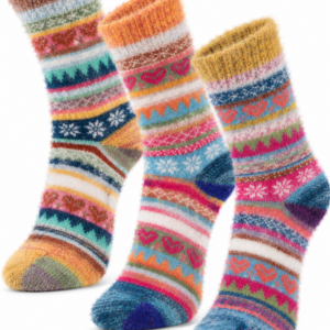 Alpaca Wollen Sokken (Maat 36-41) - 3 Paar - Extra Fluffy Collectie 2026 - Thermo - Random Mix - Ultra Zacht - Dikke Warme Wintersokken - American Alpaca - Dames